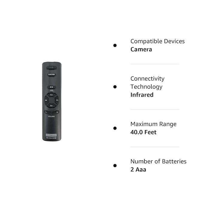 RM-ANU-156 Remote Compatible with Sony Home Theatre Multimedia System Remote Controller (Black)