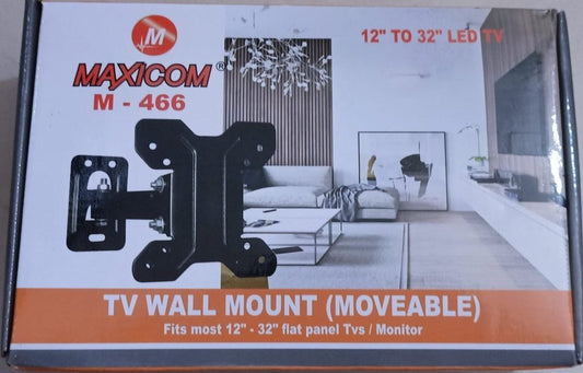 Mild Steel Black 12 Inch to 32 INCH Moving Wall Mount, LED TV