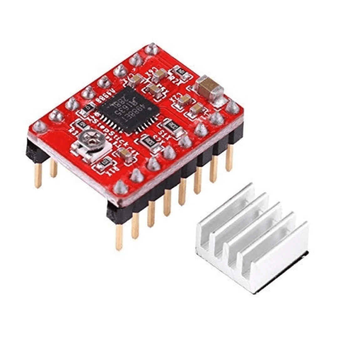 A4988 Stepper Motor Driver Module with Heat Sink For 3D Printer (Red