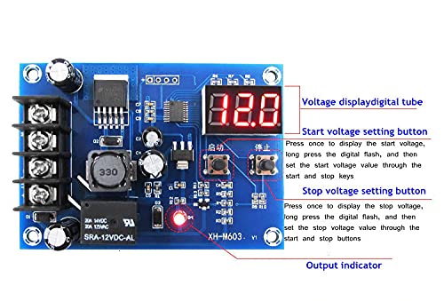 XH-M603 Charging Control Module 12-24V Storage Lithium Battery Charger Control Switch Protection Board With LED Display