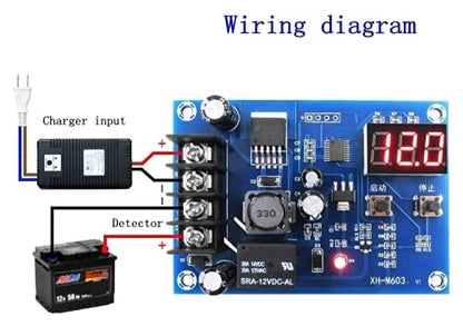 XH-M603 Charging Control Module 12-24V Storage Lithium Battery Charger Control Switch Protection Board With LED Display