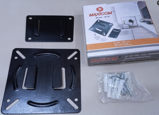 MILD STEEL Black Maxicom M 36 Fixed Wall Mount
