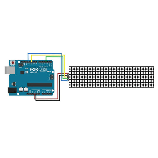 MAX7219 LED Dot Matrix 4 In 1 Display with 5P Line Module